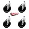 Service Caster 6 Inch Phenolic Wheel Swivel 1/2 Inch Threaded Stem Caster Set SCC-TS20S615-PHS-121315-4 - alternate 4